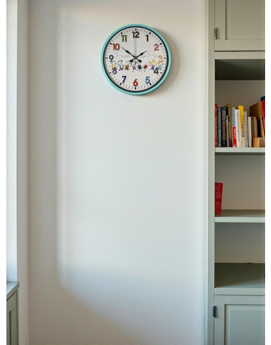 ® 36 Cm Turkuaz Çocuk Odası Duvar Saati
