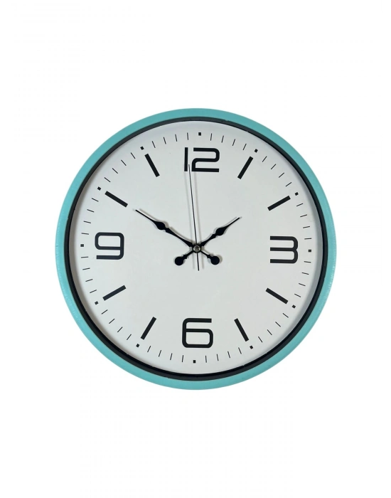 ® 36 Cm Turkuaz Dekoratif Duvar Saati