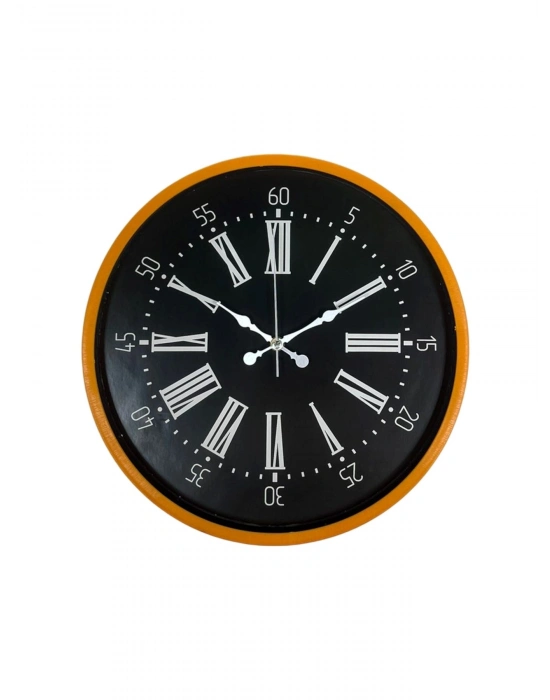 ® 36 Cm Turuncu Dekoratif Duvar Saati