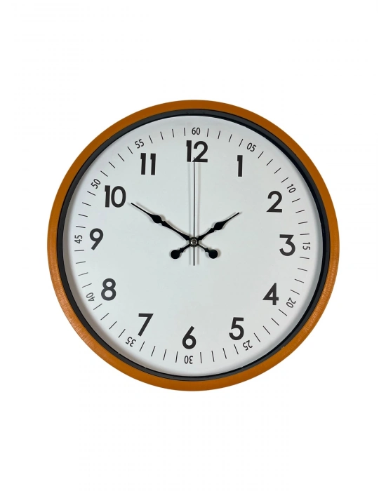 ® 36 Cm Turuncu Dekoratif Duvar Saati