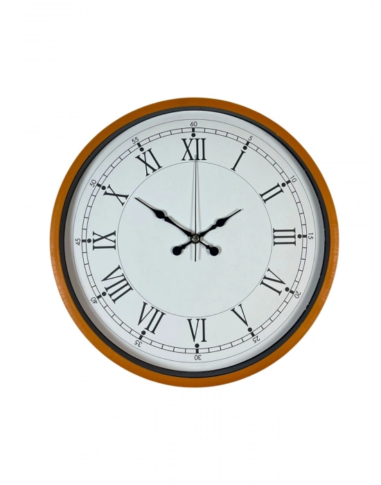 ® 36 Cm Turuncu Roma Rakamlı Duvar Saati