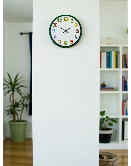 ® 36 Cm Yeşil Çocuk Odası Duvar Saati
