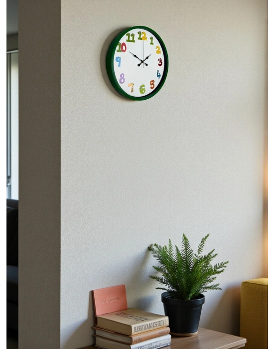 ® 36 Cm Yeşil Çocuk Odası Duvar Saati