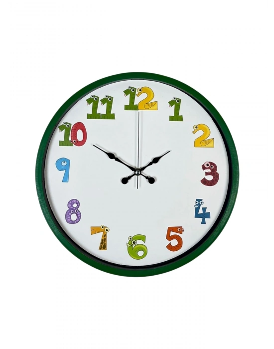 ® 36 Cm Yeşil Çocuk Odası Duvar Saati