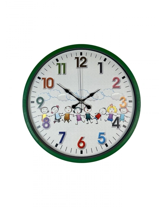 ® 36 Cm Yeşil Çocuk Odası Duvar Saati