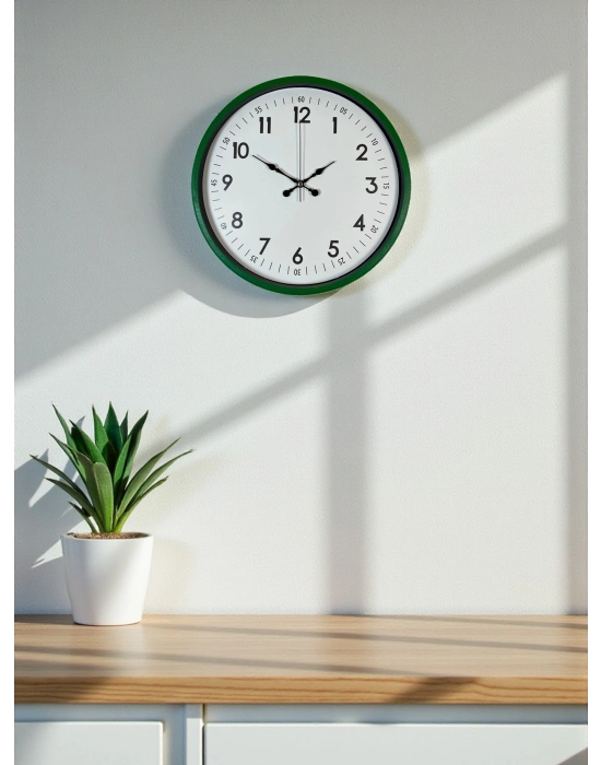® 36 Cm Yeşil Dekoratif Duvar Saati