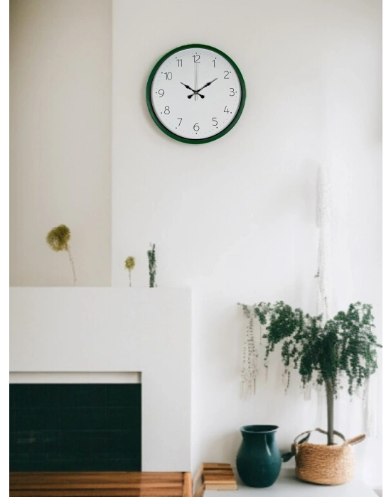 ® 36 Cm Yeşil Dekoratif Duvar Saati