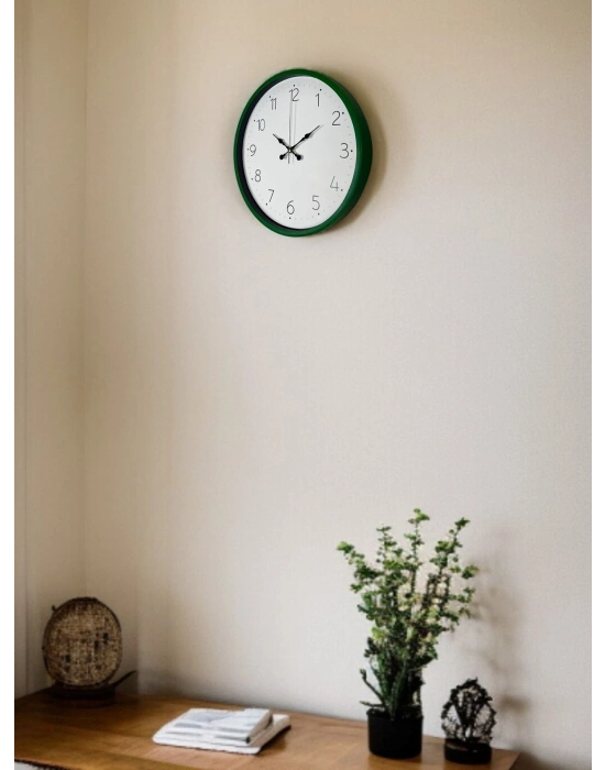 ® 36 Cm Yeşil Dekoratif Duvar Saati