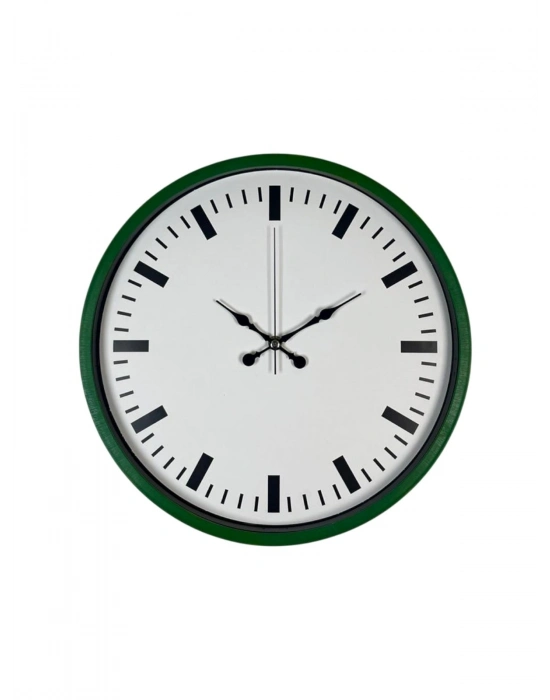 ® 36 Cm Yeşil Sade Dekoratif Duvar Saati