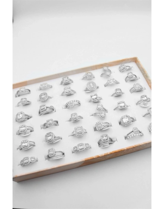 36lı Baget Yüzük Seti - Gümüş