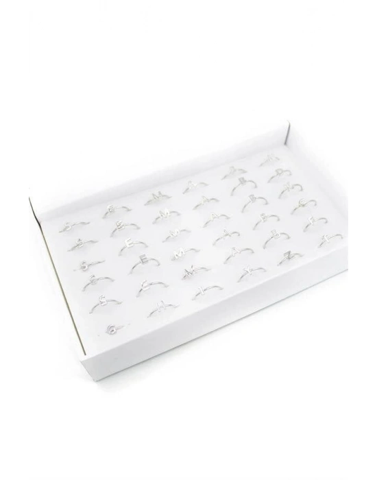 36lı Harf Yüzük - Gümüş