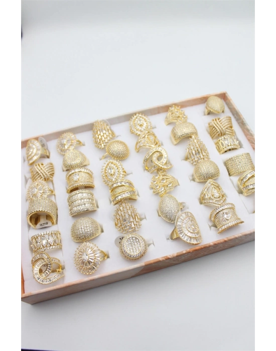 36lı Zirkon Yüzük Seti - Altın