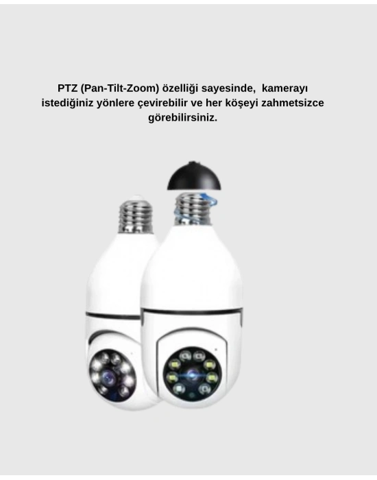 360 Derece Dönebilen Akıllı Duylu Kamera – PTZ, Uzaktan Kontrol, Hareket Algılama