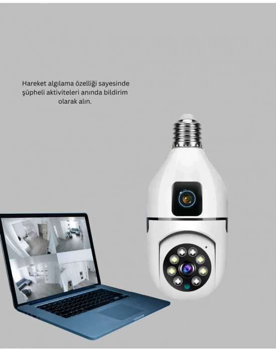 360 Derece Panoramik WiFi Kamera – Full HD Ev Güvenlik Sistemi