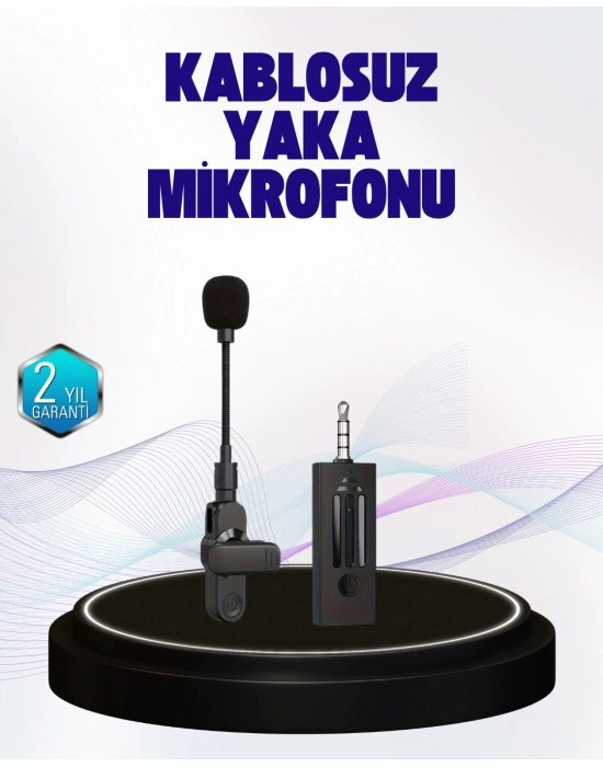 360 Derece Ses Algılamalı Type C Şarjlı Yaka Mikrofonu