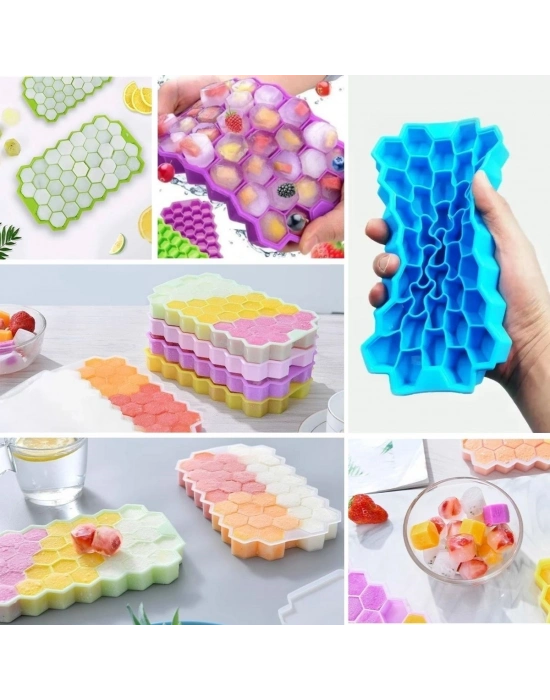 ®  37 Bölmeli Slikon Petek Şeklinde Buz Kalıbı