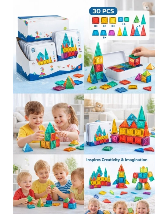 3.75CM Mini Blok Metal Kutu 24 Parça