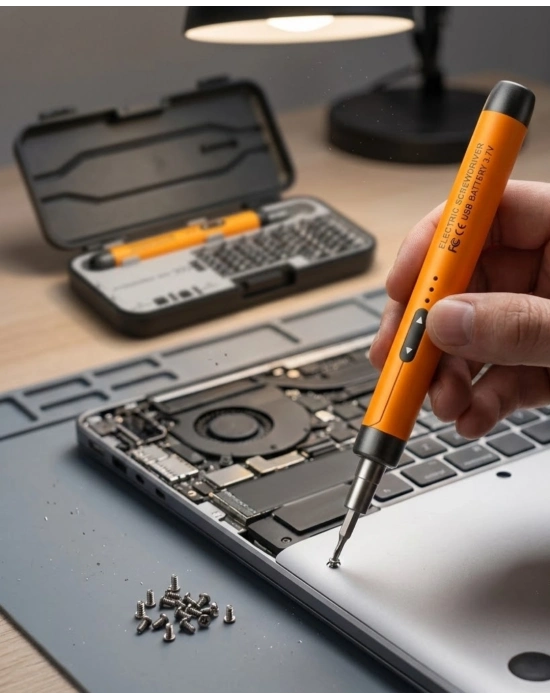 ® 3.7V Li Pil Elektrikli Tornavida Seti 1100 Devir Hassas Onarım Aleti