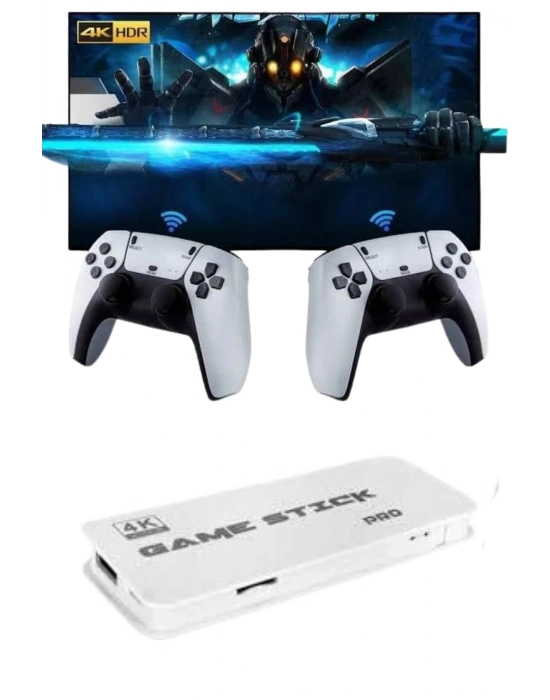 ® 3D 4K HD 2.4G Game Stick 4K Ultra Hd Oyun Konsolu Çift Kollu