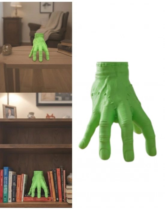 ® 3D Dekoratif Yeşil El Obje 27x22 cm Sanatsal ve İddialı Aksesuar