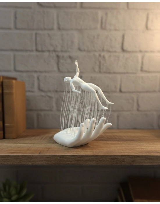 ® 3D El Formlu İnsan Figürü Beyaz Modern Ev ve Ofis Dekoru