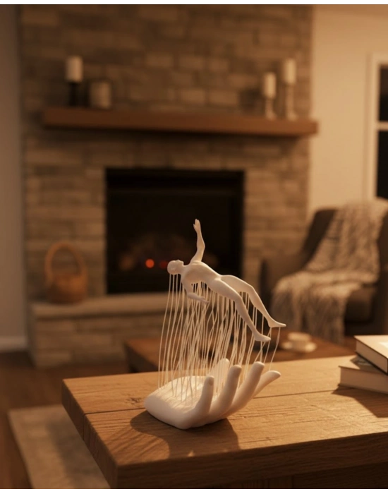 ® 3D El İnsan Figürü Beyaz İskandinav Tarzı Dekoratif Obje