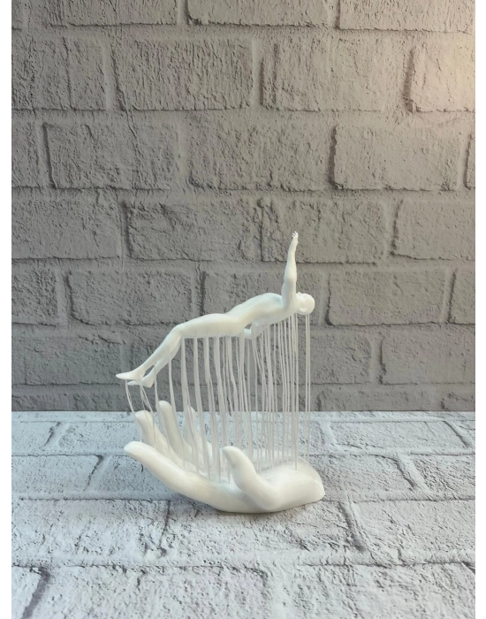 ® 3D El İnsan Figürü Beyaz Modern Sanatsal Dekoratif Biblo