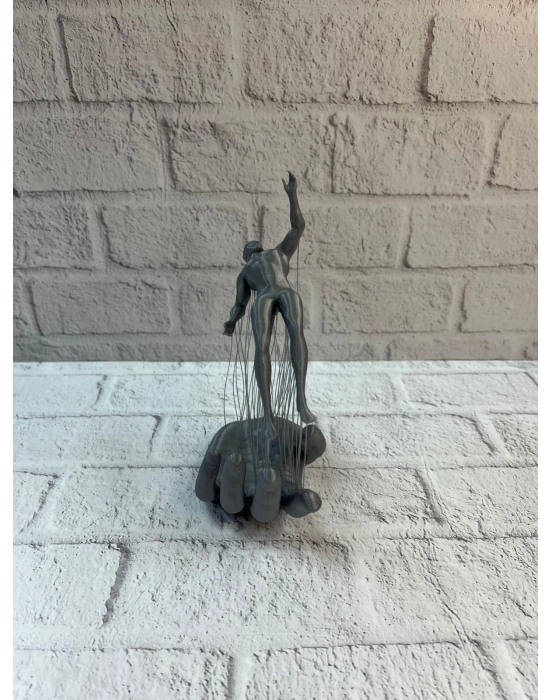 ® 3D El İnsan Figürü Gri Soyut Modern Dekoratif Biblo