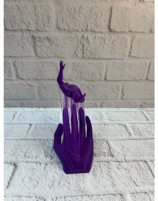 ® 3D El İnsan Figürü Mor Modern Masa Üstü Ev ve Ofis Dekoru