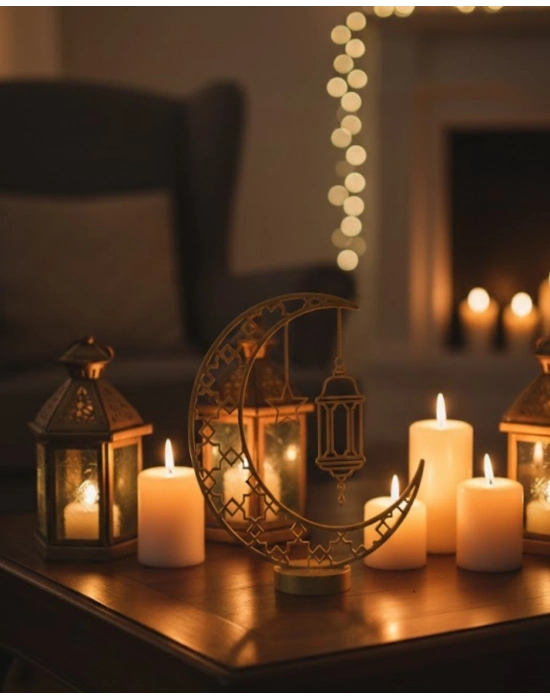® 3D Hilal Cami Biblo 20x20 cm Özel Tasarım Özel Baskı Ürün