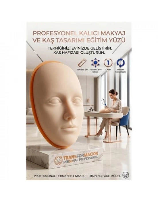 3D Kalıcı Makyaj Pratik Yüzü, Silikon Microblading Kaş Dudak Eğitim Mankeni 723165