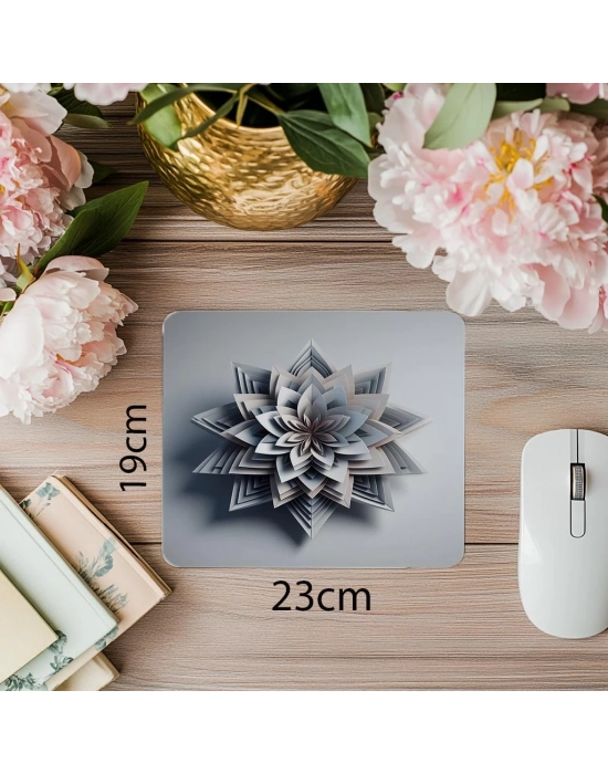 3D Kenar Gölgelendirmeli Minimal Mouse Pad - 19x23 cm 2 mm Dikdörtgen İthal Baskılı Mouse Pad