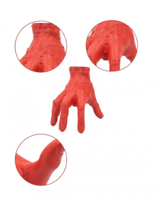 ® 3D Kırmızı El Biblo 17x16 cm Sanatsal ve Dikkat Çekici Dekor