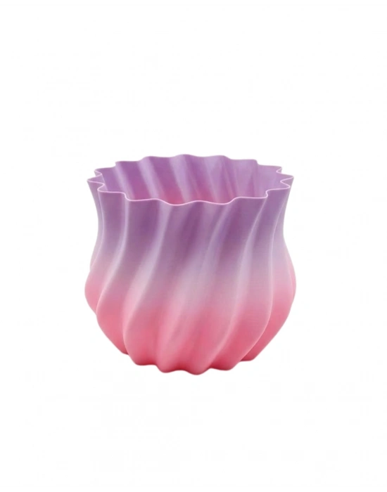 3D KIVRIMLI VAZO PEMBE