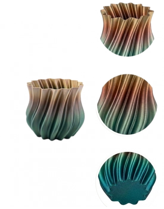 3D KIVRIMLI VAZO SİYAH