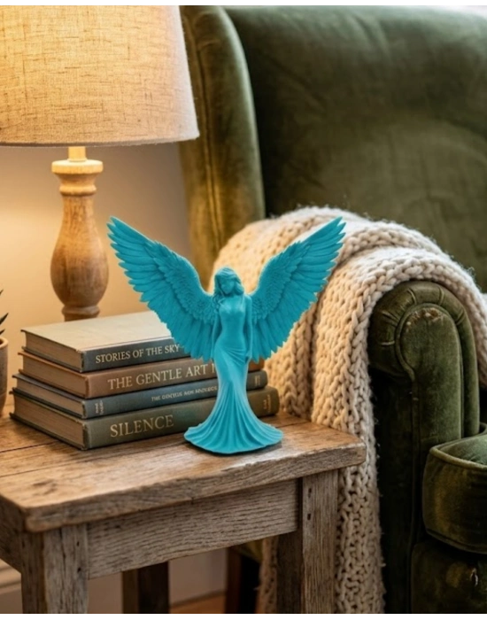 3D MELEK İNSAN TURKUAZ