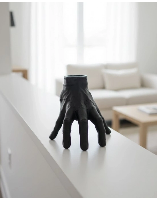 ® 3D Modern Siyah El Biblo 17x16 cm Ev ve Ofis Dekorasyonu