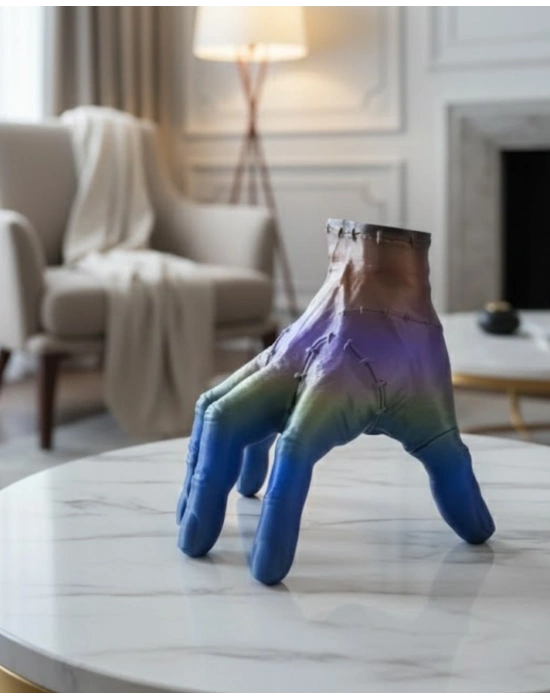 ® 3D Multicolor El Biblo 27x22 cm Sanatsal ve Dikkat Çekici Dekor