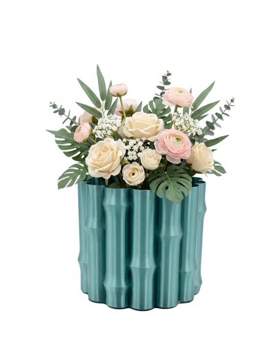 3D PARLAK YEŞİL VAZO