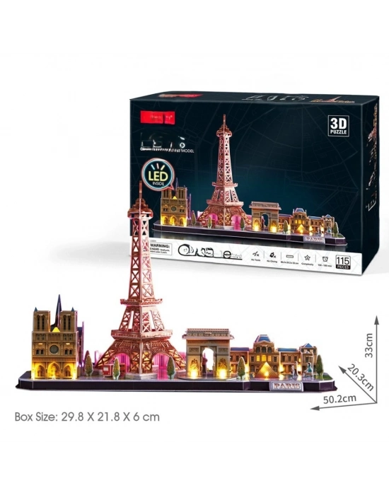 3D Puzzle 115 Parça LED Işıklı