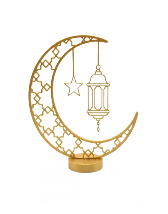 ® 3D Ramazan Dekor Özel Baskı Hilal Yıldız Masa Üstü