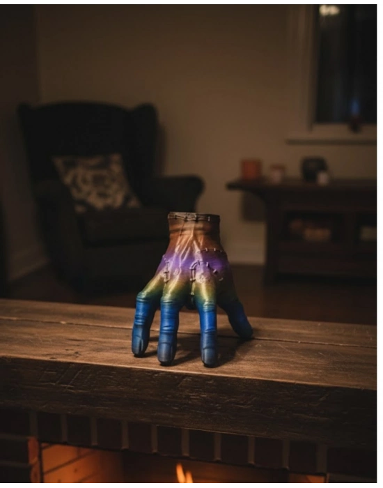 ® 3D Renk Geçişli El Obje 27x22 cm Büyük Boy Ev Dekorasyonu