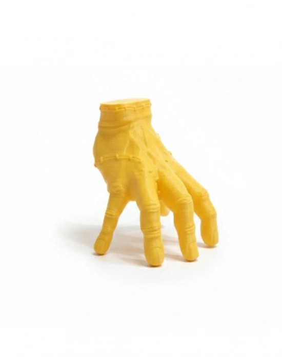 ® 3D Sarı El Dekoratif Biblo 17x16 cm Modern Ev Aksesuarı