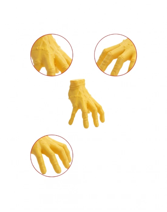 ® 3D Sarı El Dekoratif Biblo 17x16 cm Modern Ev Aksesuarı