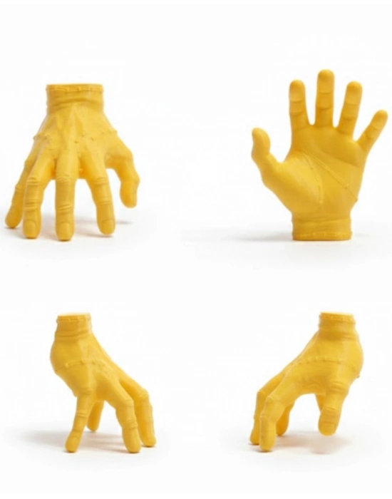 ® 3D Sarı El Heykeli 17x16 cm Raf ve Masa Üstü Dekor