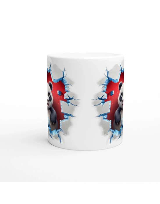 3D Sevimli Panda Baskılı Kupa Bardak