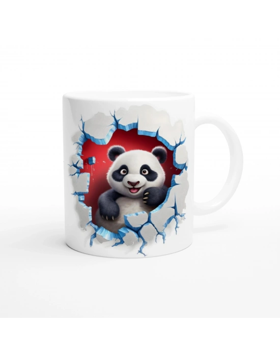 3D Sevimli Panda Baskılı Kupa Bardak