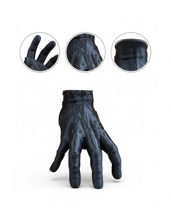 ® 3D Siyah El Biblo 27x22 cm İddialı Ev Dekorasyonu