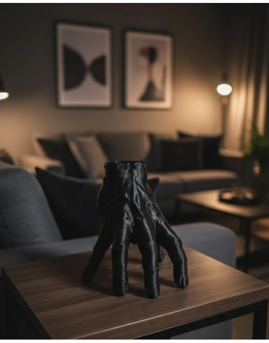 ® 3D Siyah El Dekoratif Heykel 27x22 cm Büyük Boy Modern Tasarım