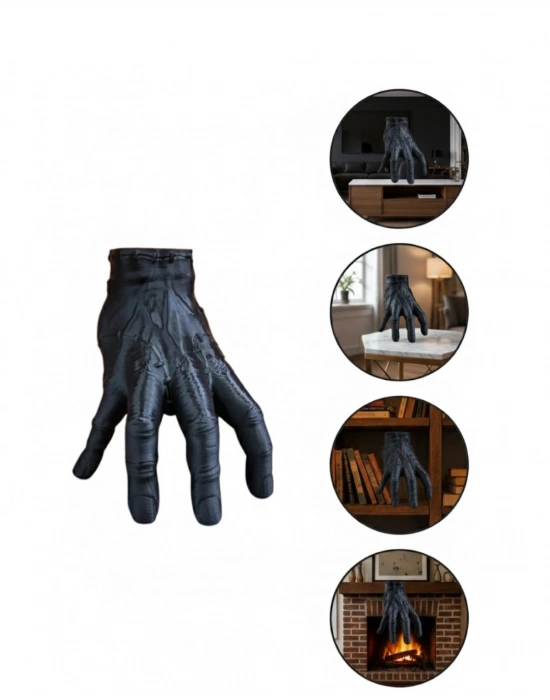 ® 3D Siyah El Dekoratif Heykel 27x22 cm Büyük Boy Modern Tasarım